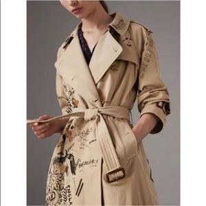 Brand New Burberry Trench Coat Kris Wu Graffiti